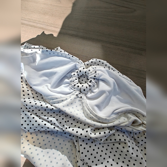 La Vie En Rose Black and White Polka Dot Dress S - Picture 4 of 5